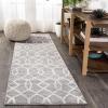 JONATHAN Y Asilah Ogee Fretwork Blue/Gray Indoor Area Rug, 5×8, Contemporary, Modern, Easy-Cleaning for Living Room, Bedroom, Kitchen, Pet Friendly, Non-Shedding (MOH104B-5)(Drak Gray/Cream)