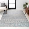JONATHAN Y Faded Trellis Gray/Turquoise Indoor Area Rug 3X5 ft, Ancient for Living Room, Bedroom, Kitchen, Office, Easy-Cleaning, High Traffic, Pet-Friendly, Non-Shedding SOR206A-3(4′ x 6′ (Rectangular))