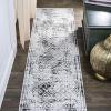 JONATHAN Y Iften Geometric Distressed Ivory/Black Runner Rug, 2×8, Moroccan, Bohemian, Vintage, Easy-Cleaning for Living Room, Bedroom, Kitchen, Pet Friendly, Non-Shedding (MOH505A-28)(2′ x 8′ (Runner))