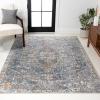JONATHAN Y Izmir Medallion Gray/Mustard/Turquoise Indoor Area Rug, 3×5, Vintage, Glam, Easy-Cleaning for Living Room, Bedroom, Kitchen, Pet Friendly, Non-Shedding (RES101A-3)(7’9″ x 10′ (Rectangular))