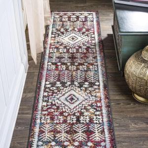 JONATHAN Y Dhiya Distressed Kilim Multi Runner Rug, 2×8, Bohemian, Vintage, Easy-Cleaning for Living Room, Bedroom, Kitchen, Pet Friendly, Non-Shedding (MDP502A-28)(2′ x 10′ (Runner))