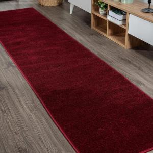 JONATHAN Y Haze Solid Low-Pile Dark Red Runner Rug 2×8, Coastal,Bohemian,Minimalist,Classic, Easy-Cleaning for Living Room,Bedroom,Kitchen,Pet Friendly,Non-Shedding (SEU100Q-28)