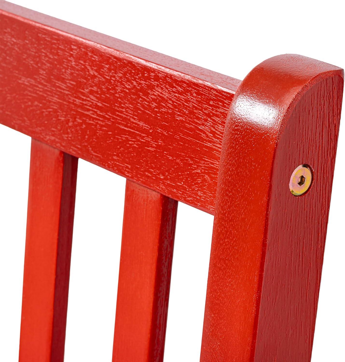image:imageJONATHAN Y Acacia Wood Outdoor Bench 591 3Seat SlatBack Patio Garden Bench with Heavy Duty 600Lbs Support for Porch Lawn Yard BNH101DRed