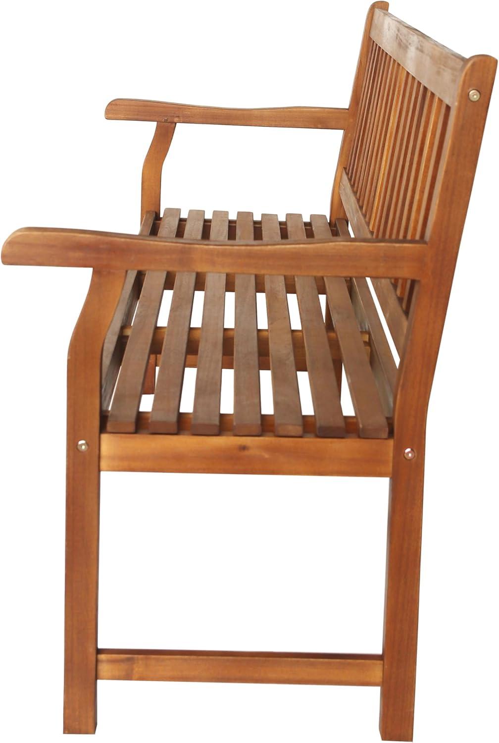 image:imageJONATHAN Y Acacia Wood Outdoor Bench 591 3Seat SlatBack Patio Garden Bench with Heavy Duty 600Lbs Support for Porch Lawn Yard BNH101DTeak