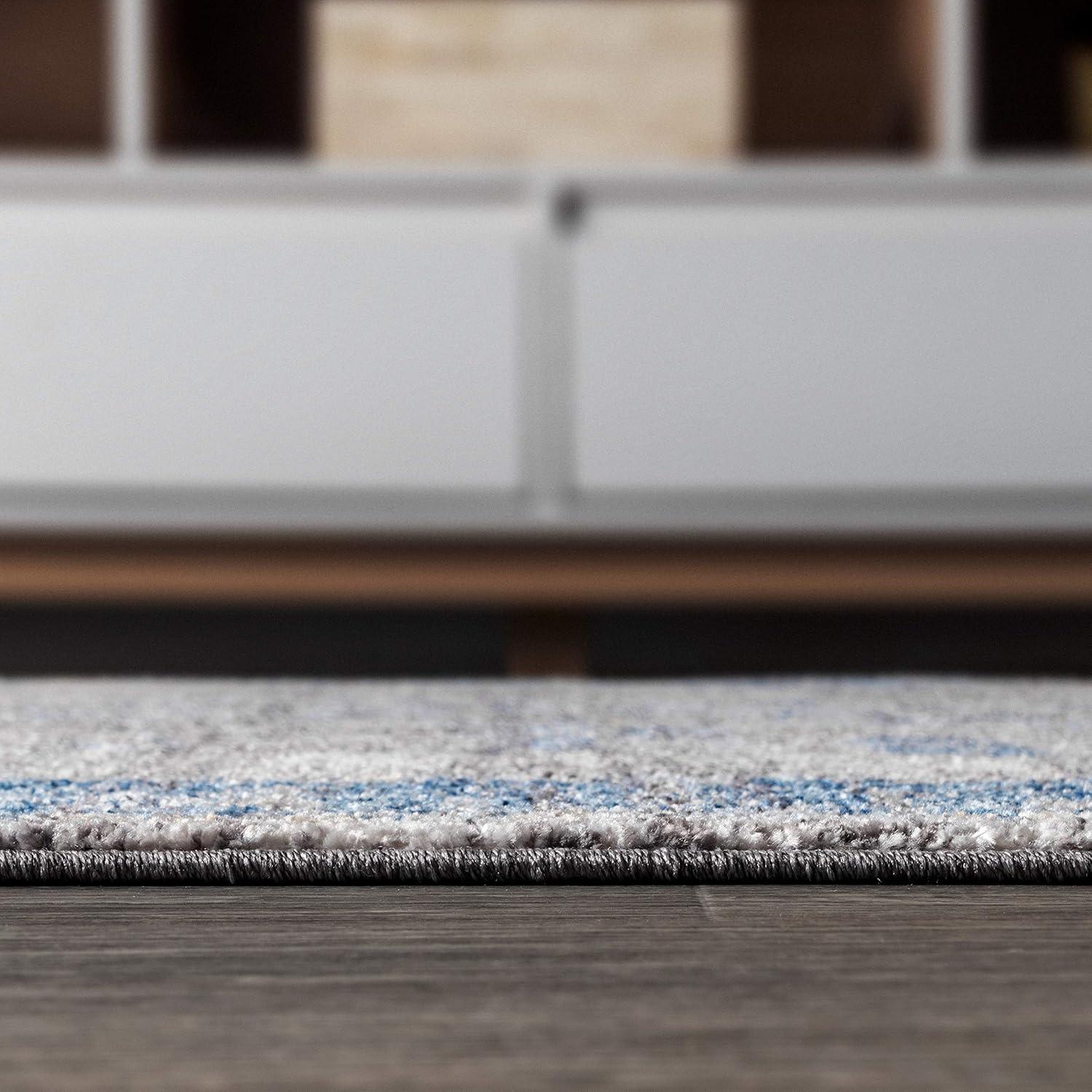 image:imageJONATHAN Y Anatolia Medallion Peacock BlueGray Indoor Area Rug 5x8 Vintage Glam EasyCleaning for Living Room Bedroom Kitchen Pet Friendly NonShedding RES109A54 x 6 Rectangular