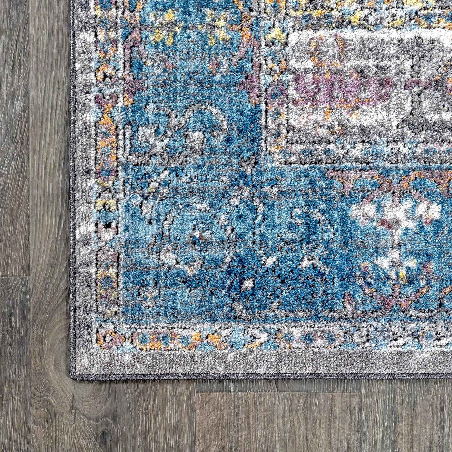 image:imageJONATHAN Y Anatolia Medallion Peacock BlueGray Indoor Area Rug 5x8 Vintage Glam EasyCleaning for Living Room Bedroom Kitchen Pet Friendly NonShedding RES109A553 x 77 Rectangular