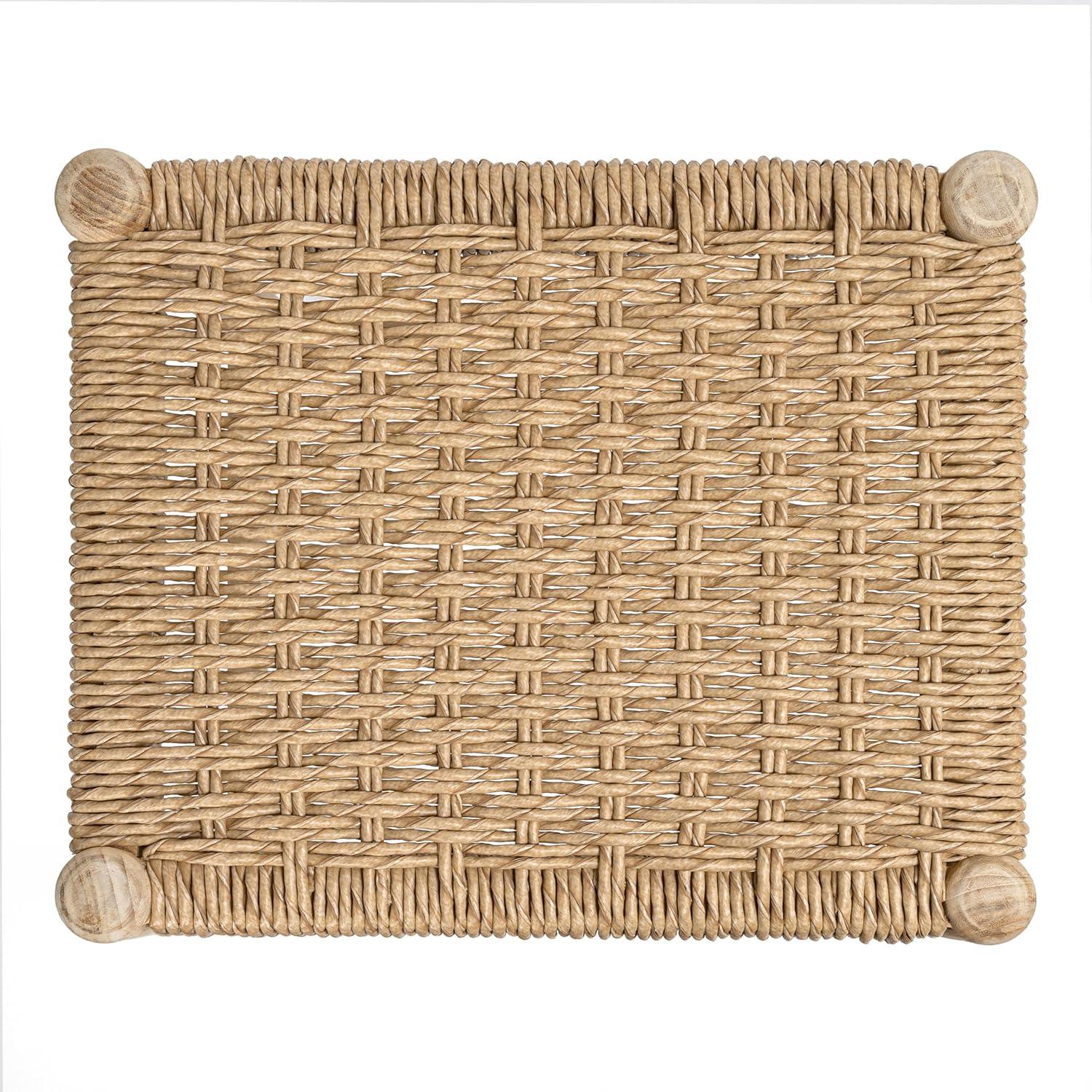 image:imageJONATHAN Y Armati 295 Coastal Casual Handcrafted Outdoor Bar Stool Teak Wood Frame Synthetic Woven Seat for Patio Deck Pool Garden Furniture Light BrownNatural Bleach Wood BSL3001ALight BrownNatural