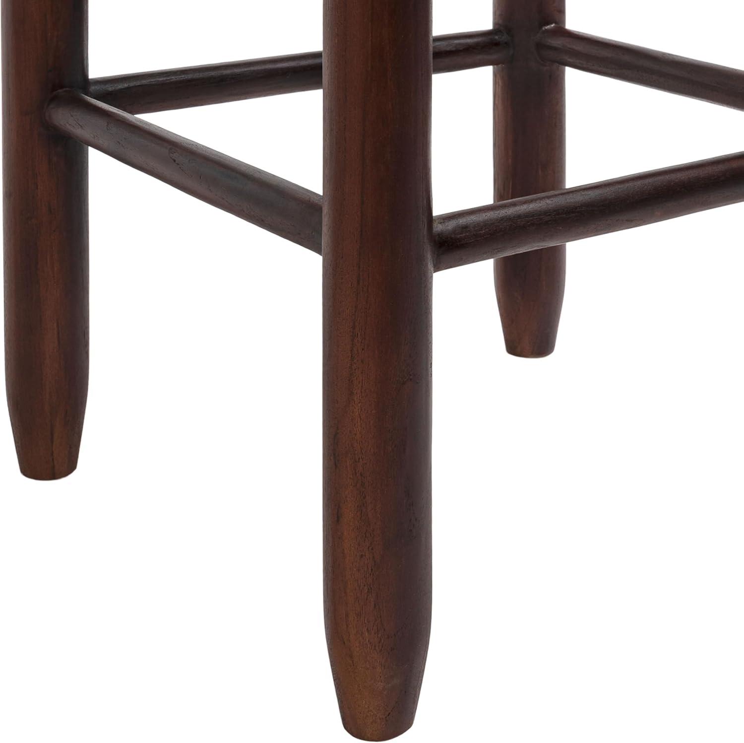 image:imageJONATHAN Y Columnar Handcrafted Teak Wood Outdoor Counter Stool 255 Height Casual Boho Style Synthetic Woven Rattan Seat Weather Resistant Patio Furniture Light BrownDark Brown Wood CSL3004ALight BrownDark Brown