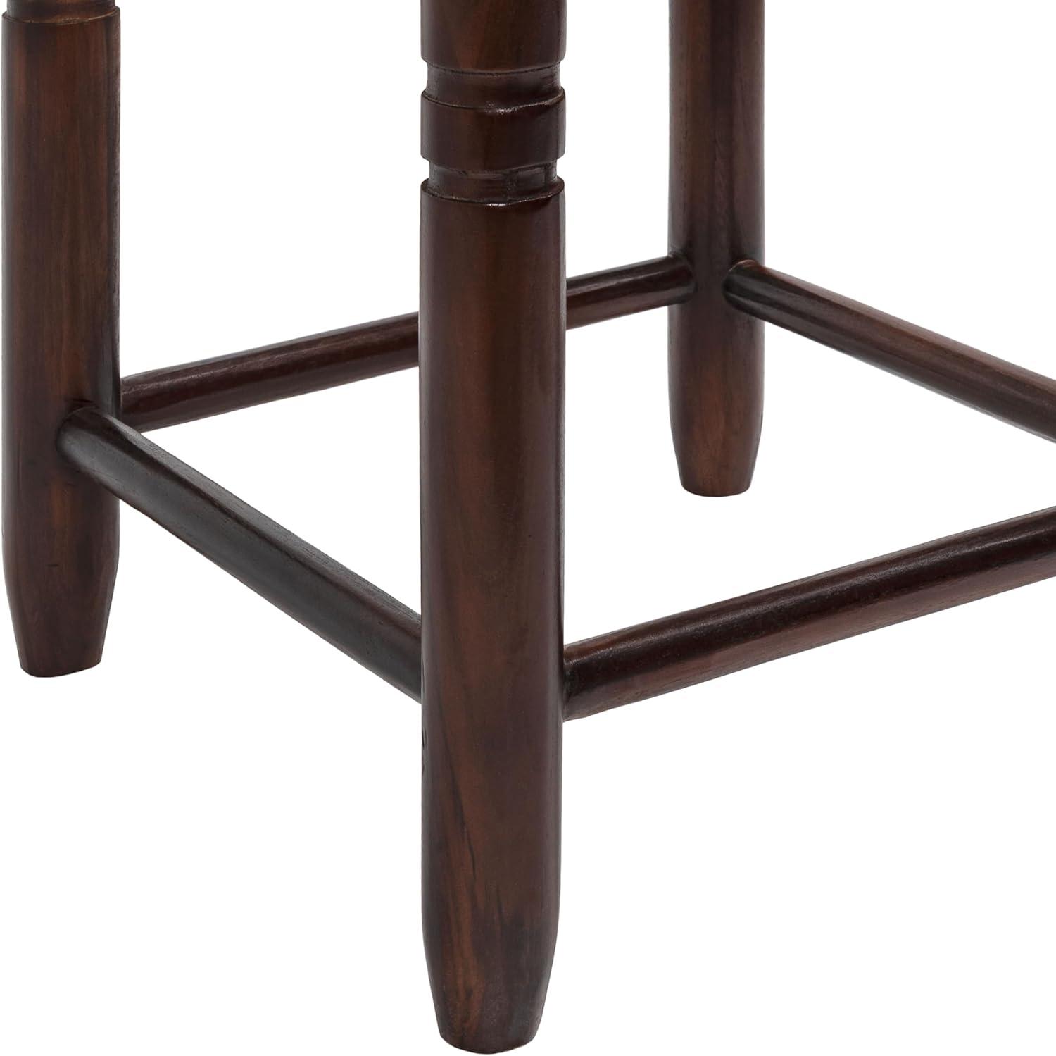 image:imageJONATHAN Y Columnar Handcrafted Teak Wood Outdoor Counter Stool 255 Height Casual Boho Style Synthetic Woven Rattan Seat Weather Resistant Patio Furniture Light BrownDark Brown Wood CSL3004ALight BrownDark Brown