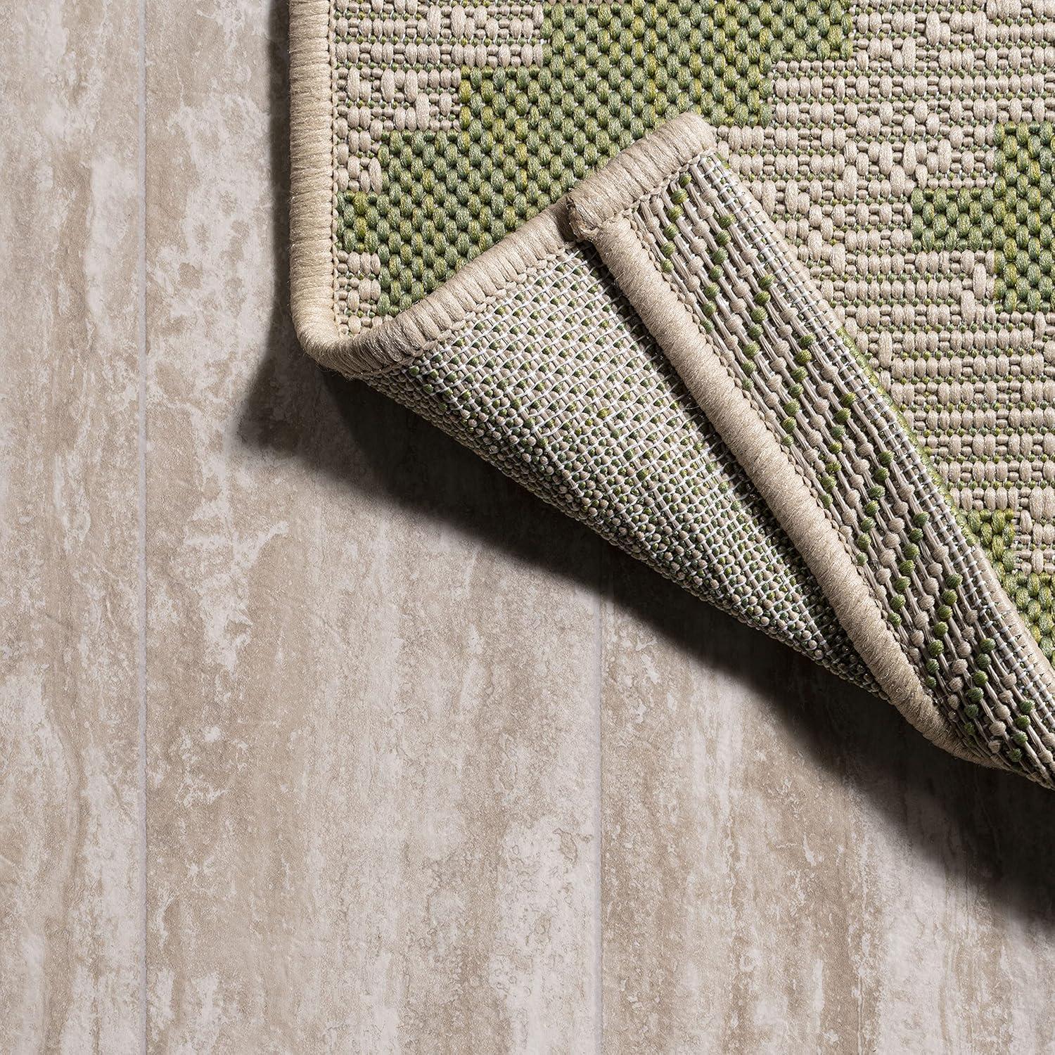 image:imageJONATHAN Y Diamond Tribal Indoor Outdoor Area Rug 8X10 BlueGray Sintra for Backyard Patio Porch EasyCleaning High Traffic PetFriendly NonShedding SMB116A8GreenCream