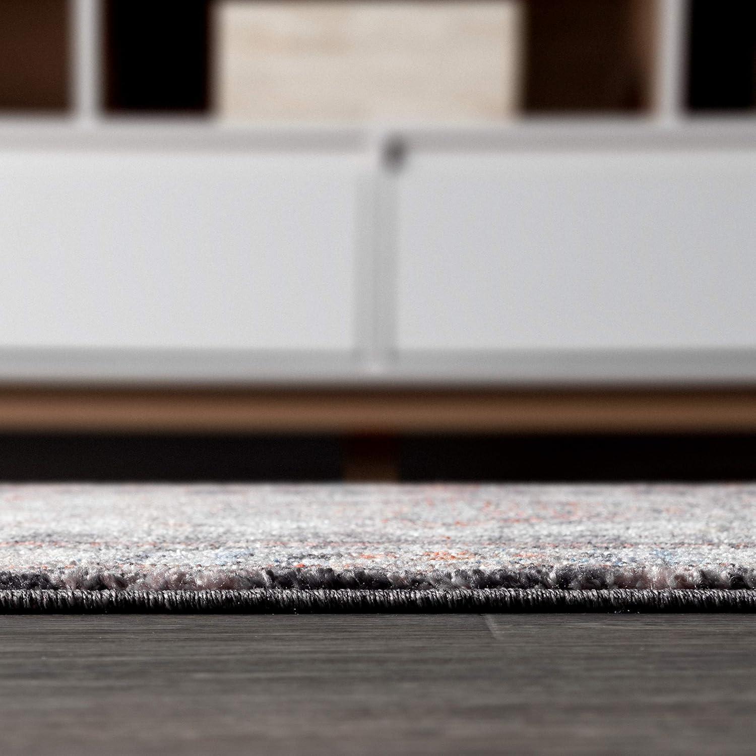 image:imageJONATHAN Y Kesan Medallion Charcoal GrayIvory Runner Rug 2x8 Vintage Glam EasyCleaning for Living Room Bedroom Kitchen Pet Friendly NonShedding RES106B28Grey
