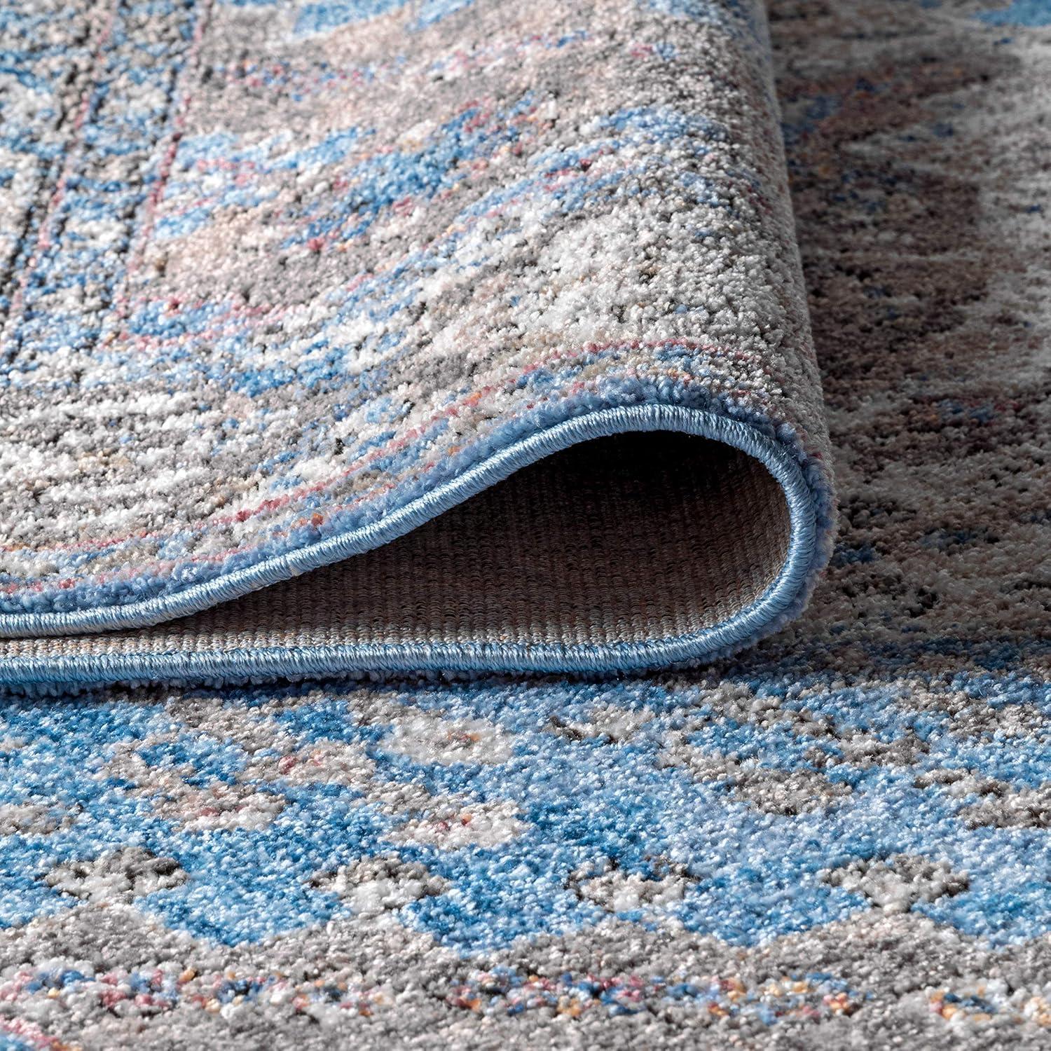 image:imageJONATHAN Y Kesan Medallion Charcoal GrayIvory Runner Rug 2x8 Vintage Glam EasyCleaning for Living Room Bedroom Kitchen Pet Friendly NonShedding RES106B28Blue