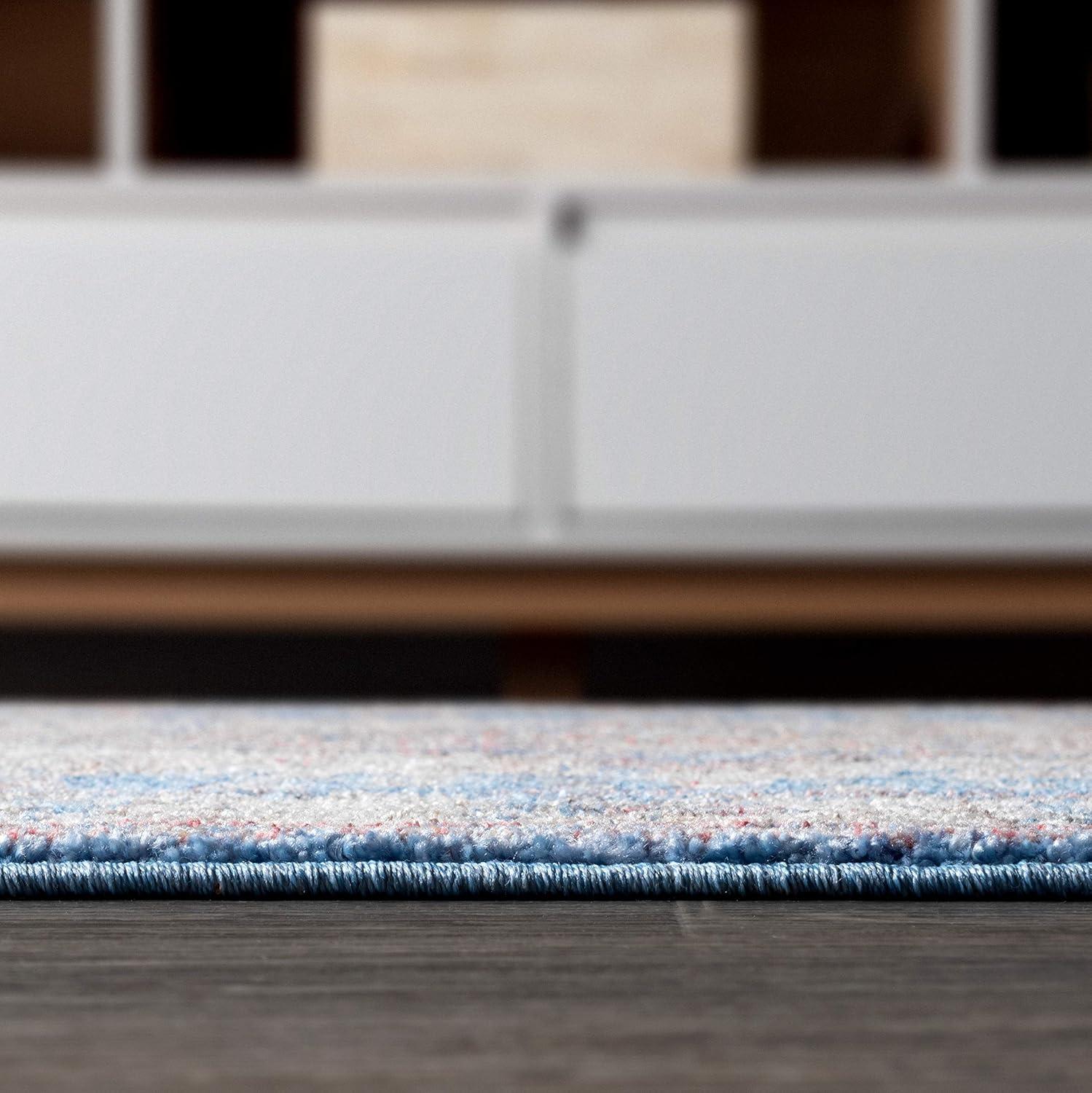 image:imageJONATHAN Y Kesan Medallion Charcoal GrayIvory Runner Rug 2x8 Vintage Glam EasyCleaning for Living Room Bedroom Kitchen Pet Friendly NonShedding RES106B28Blue