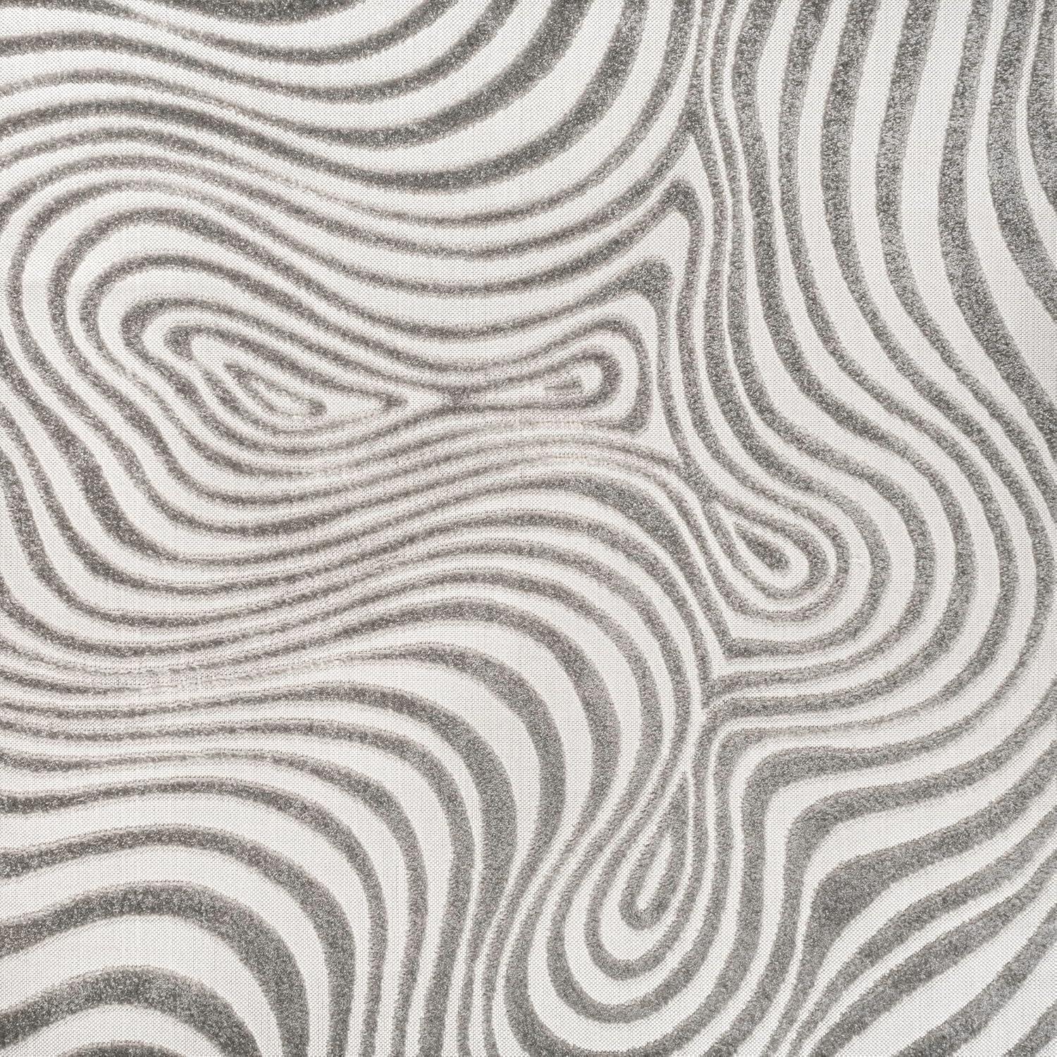image:imageJONATHAN Y Maribo HighLow Abstract Striped BeigeCream 5x8 IndoorOutdoor Area Rug for Patio Backyard Living Room Bedroom Office HoseWashable SCN103D5GrayIvory