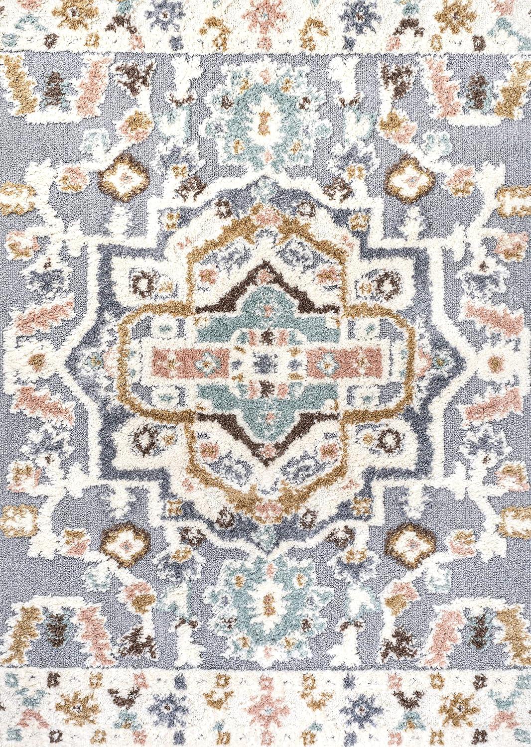 image:imageJONATHAN Y Medallion HighLow Multi Runner Rug 2X8 ft Aziza for Living Room Bedroom Kitchen Office EasyCleaning High Traffic PetFriendly NonShedding SNT109A28311 x 6 Rectangular