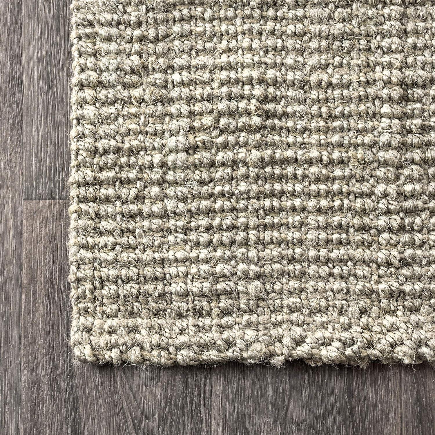 image:imageJONATHAN Y Pata Hand Woven Chunky Jute Brown Indoor Area Rug 5x8 Bohemian Rustic Cottage EasyCleaning for Living Room Bedroom Kitchen NonShedding NRF102G5Grey