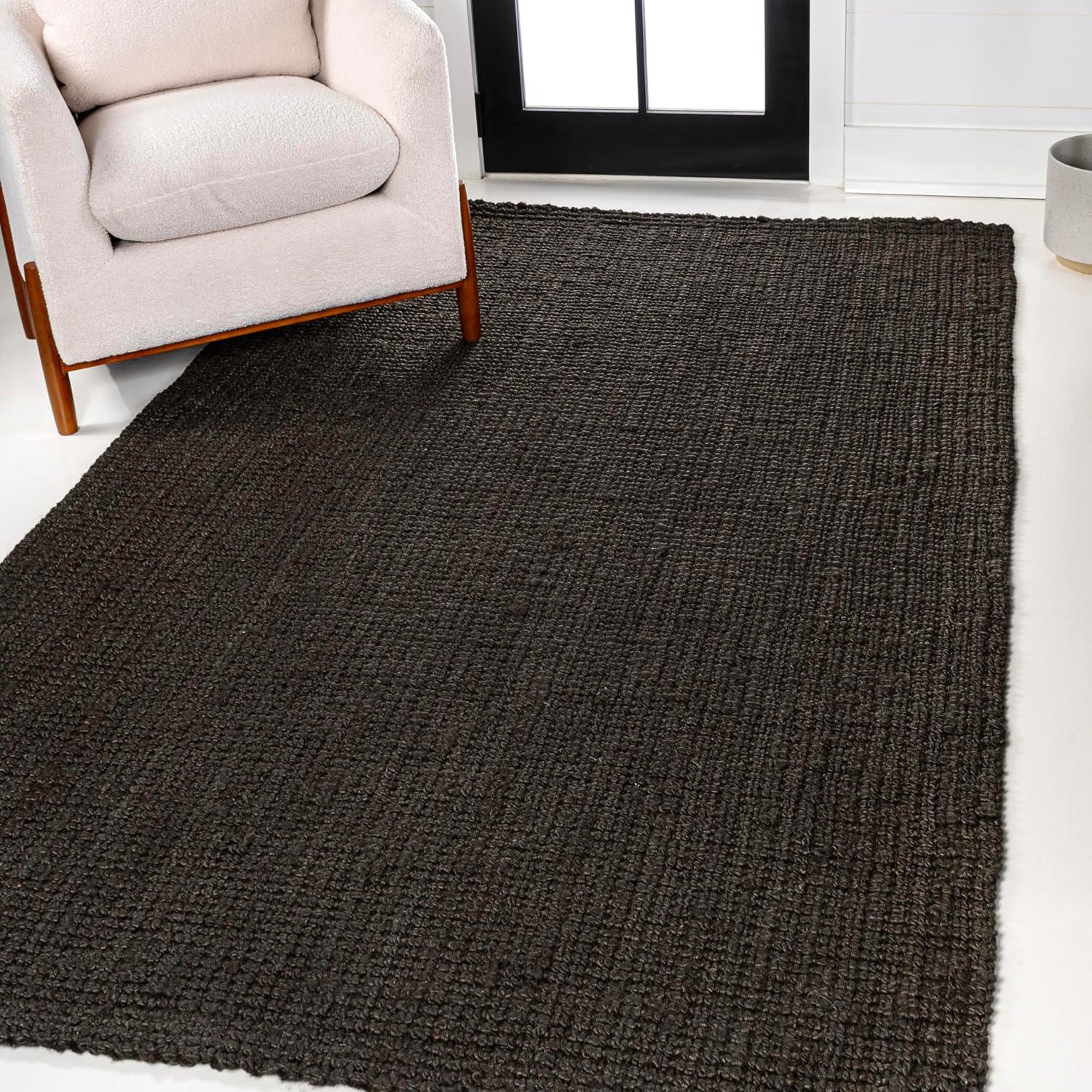 image:imageJONATHAN Y Pata Hand Woven Chunky Jute Brown Indoor Area Rug 5x8 Bohemian Rustic Cottage EasyCleaning for Living Room Bedroom Kitchen NonShedding NRF102G5Brown