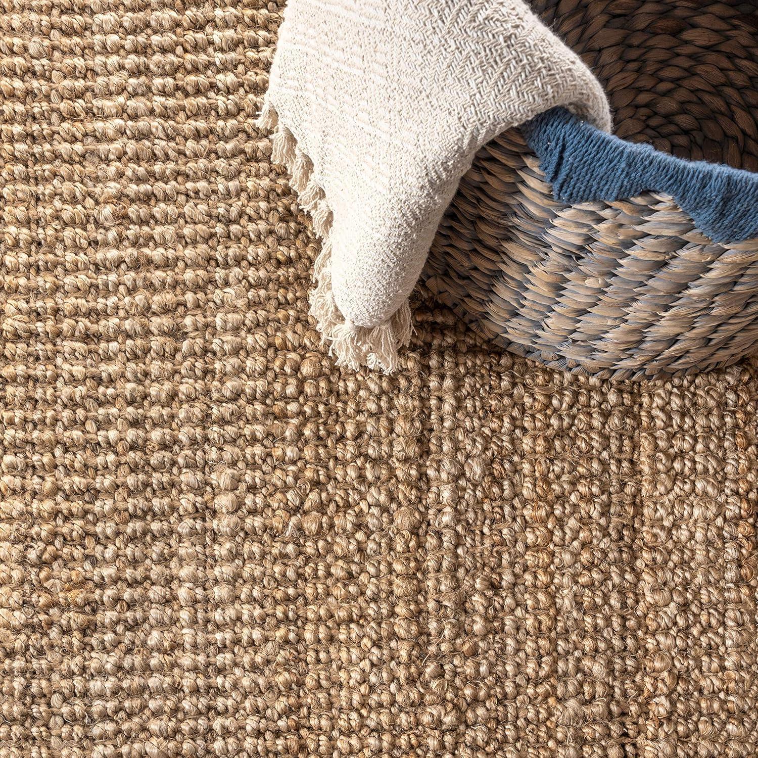 image:imageJONATHAN Y Pata Hand Woven Chunky Jute Brown Indoor Area Rug 5x8 Bohemian Rustic Cottage EasyCleaning for Living Room Bedroom Kitchen NonShedding NRF102G5Natural