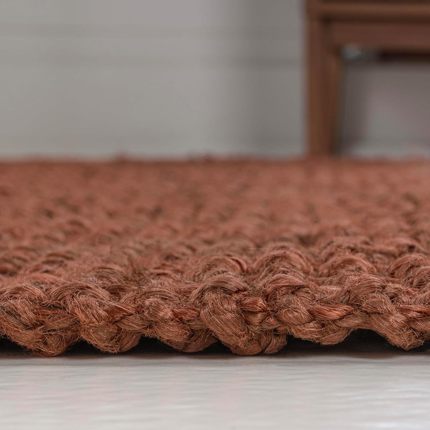 image:imageJONATHAN Y Pata Hand Woven Chunky Jute Brown Indoor Area Rug 5x8 Bohemian Rustic Cottage EasyCleaning for Living Room Bedroom Kitchen NonShedding NRF102G5Terracotta