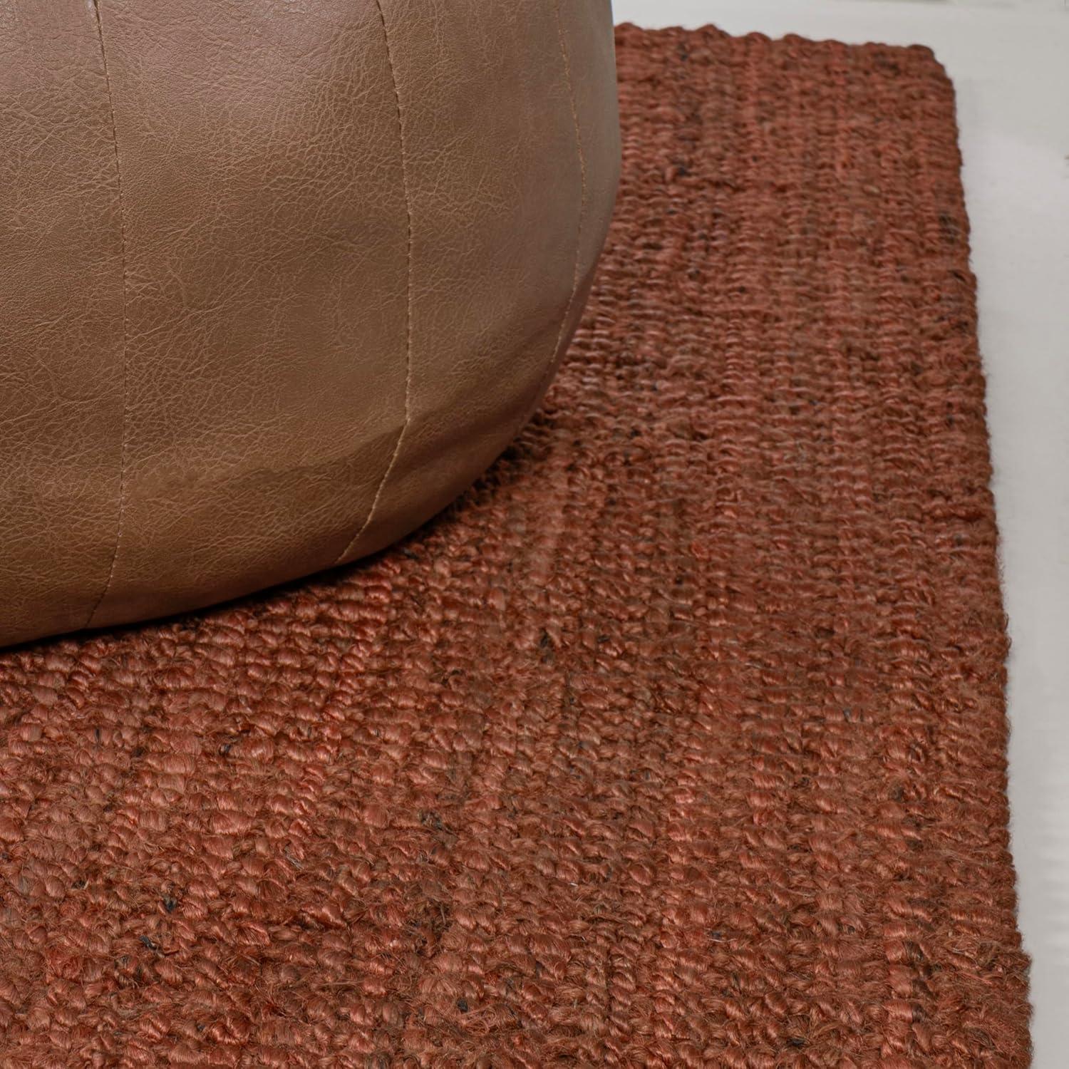 image:imageJONATHAN Y Pata Hand Woven Chunky Jute Brown Indoor Area Rug 5x8 Bohemian Rustic Cottage EasyCleaning for Living Room Bedroom Kitchen NonShedding NRF102G5Terracotta