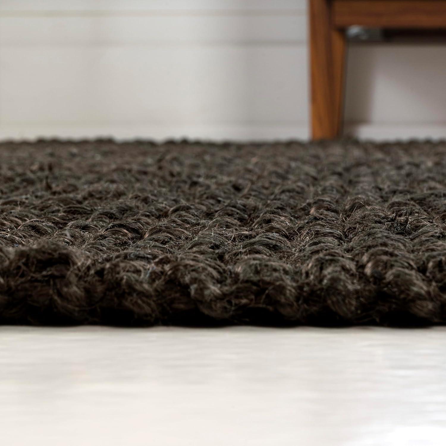 image:imageJONATHAN Y Pata Hand Woven Chunky Jute Brown Indoor Area Rug 5x8 Bohemian Rustic Cottage EasyCleaning for Living Room Bedroom Kitchen NonShedding NRF102G5Brown