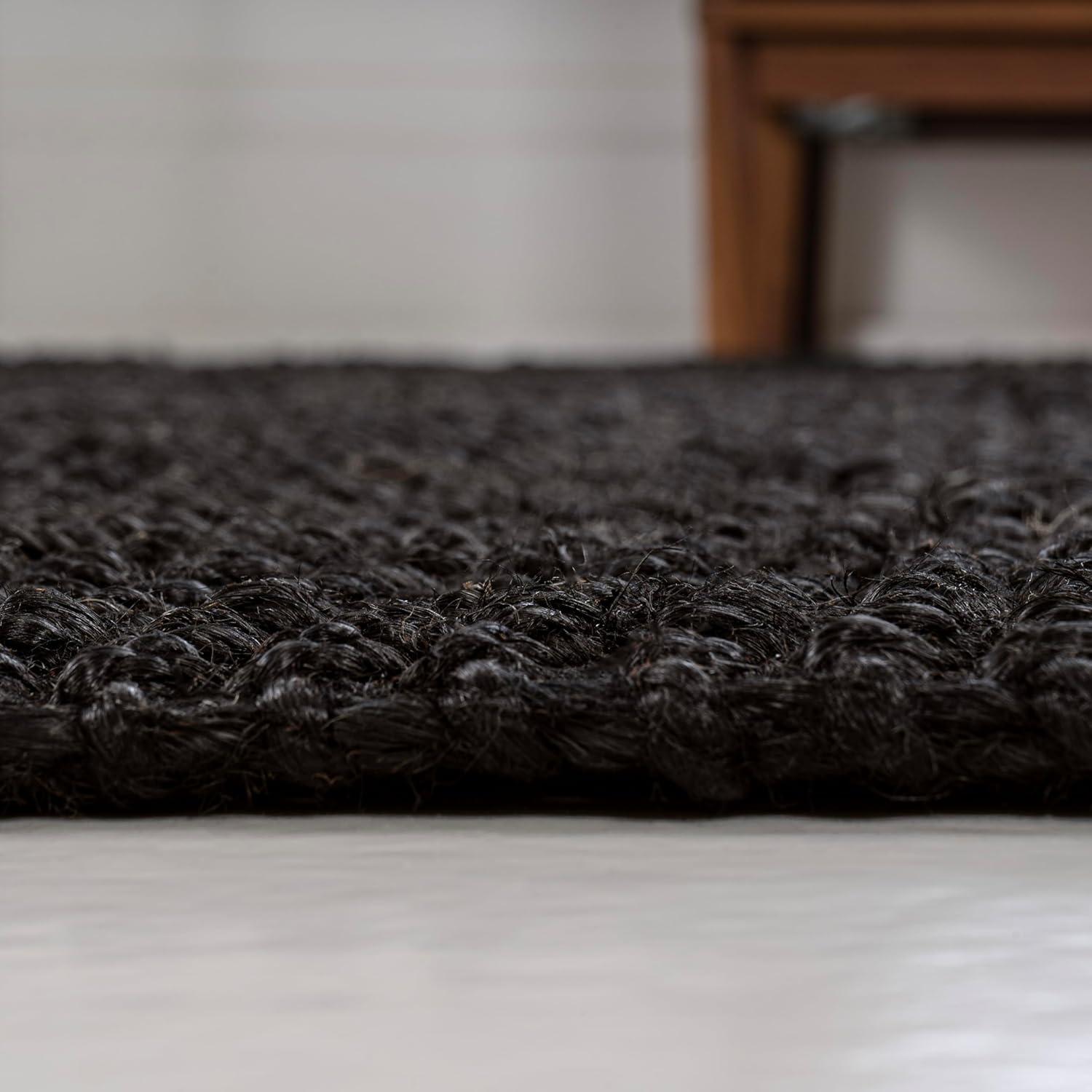 image:imageJONATHAN Y Pata Hand Woven Chunky Jute Brown Indoor Area Rug 5x8 Bohemian Rustic Cottage EasyCleaning for Living Room Bedroom Kitchen NonShedding NRF102G5Black