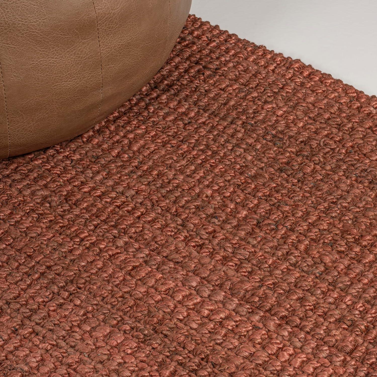 image:imageJONATHAN Y Pata Hand Woven Chunky Jute Brown Indoor Area Rug 5x8 Bohemian Rustic Cottage EasyCleaning for Living Room Bedroom Kitchen NonShedding NRF102G5Terracotta