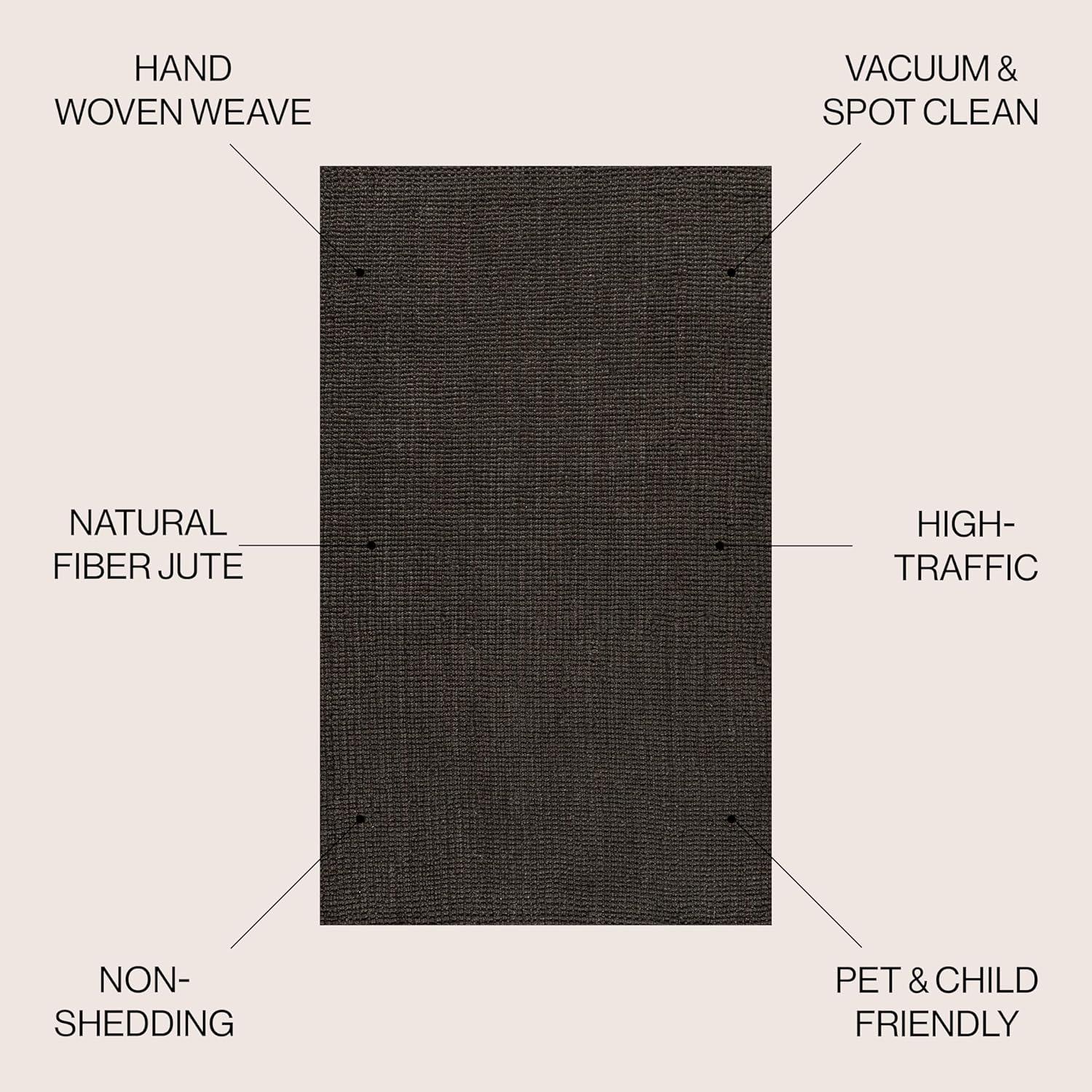 image:imageJONATHAN Y Pata Hand Woven Chunky Jute Brown Indoor Area Rug 5x8 Bohemian Rustic Cottage EasyCleaning for Living Room Bedroom Kitchen NonShedding NRF102G5Brown