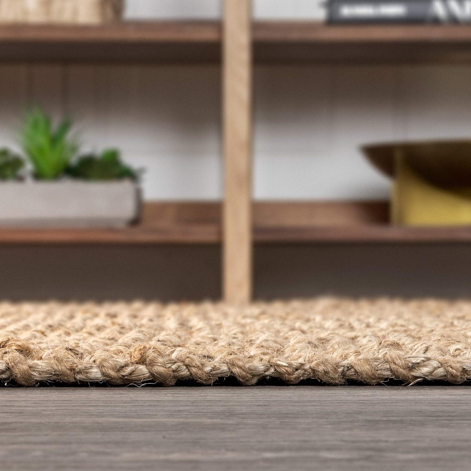 image:imageJONATHAN Y Pata Hand Woven Chunky Jute Brown Indoor Area Rug 5x8 Bohemian Rustic Cottage EasyCleaning for Living Room Bedroom Kitchen NonShedding NRF102G5Natural