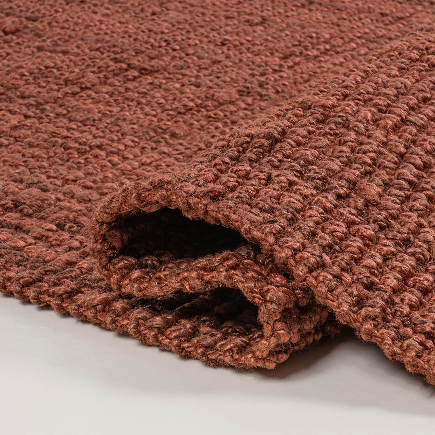 image:imageJONATHAN Y Pata Hand Woven Chunky Jute Brown Indoor Area Rug 5x8 Bohemian Rustic Cottage EasyCleaning for Living Room Bedroom Kitchen NonShedding NRF102G5Terracotta