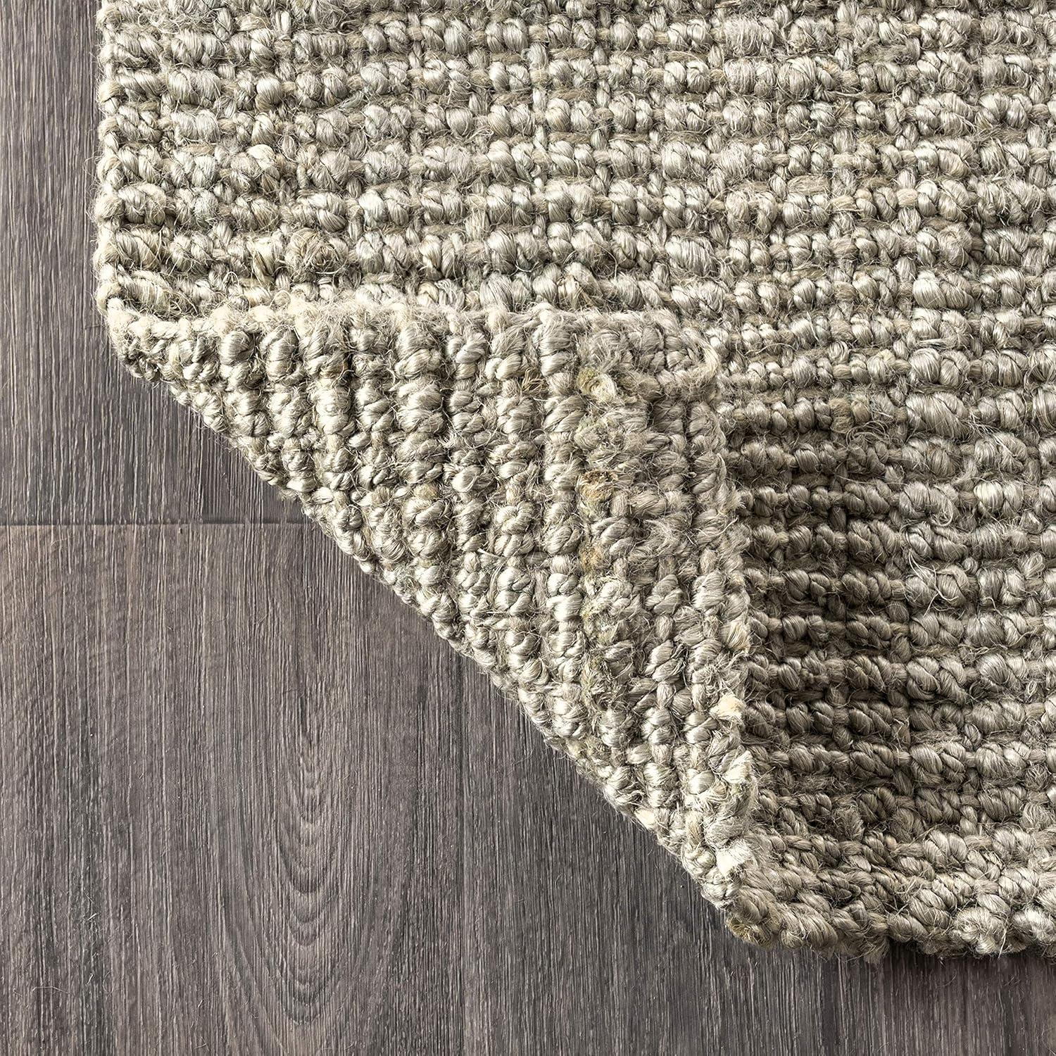 image:imageJONATHAN Y Pata Hand Woven Chunky Jute Brown Indoor Area Rug 5x8 Bohemian Rustic Cottage EasyCleaning for Living Room Bedroom Kitchen NonShedding NRF102G5Grey