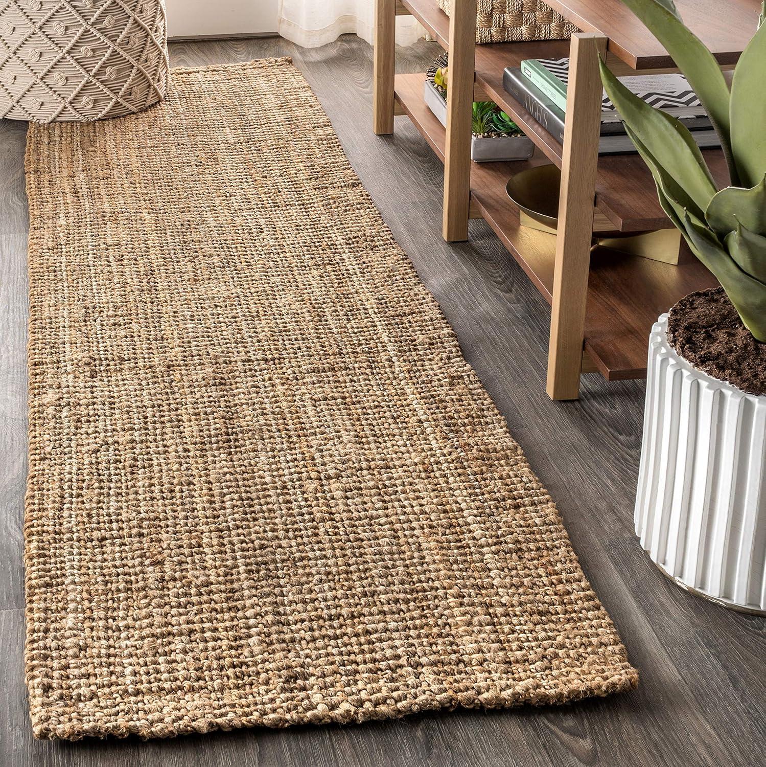 image:imageJONATHAN Y Pata Hand Woven Chunky Jute Brown Indoor Area Rug 5x8 Bohemian Rustic Cottage EasyCleaning for Living Room Bedroom Kitchen NonShedding NRF102G5Natural