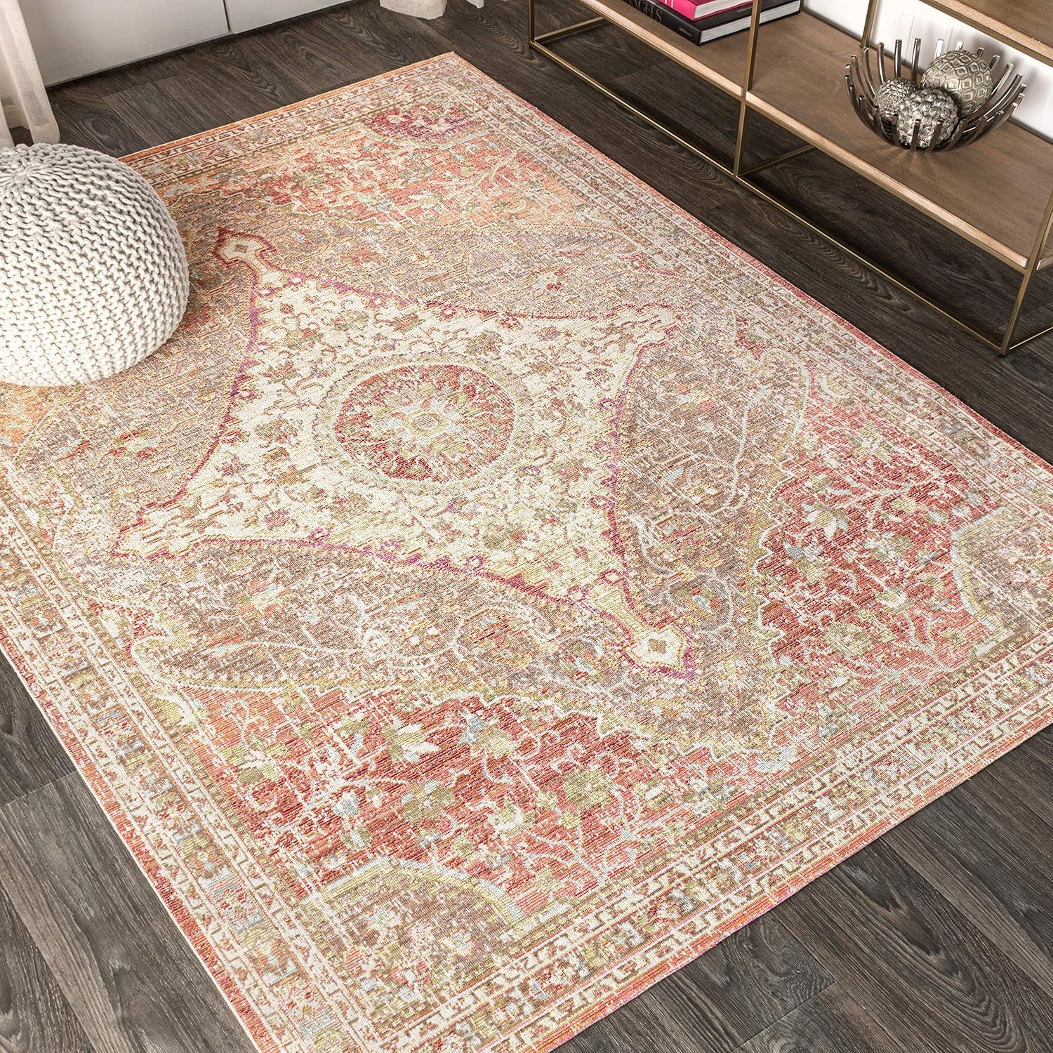image:imageJONATHAN Y Petras Modern Ornate Medallion GrayBrown Indoor Area Rug 5x8 Transitional Traditional EasyCleaning for Living Room Bedroom Kitchen Pet Friendly NonShedding MDP307A5Brown