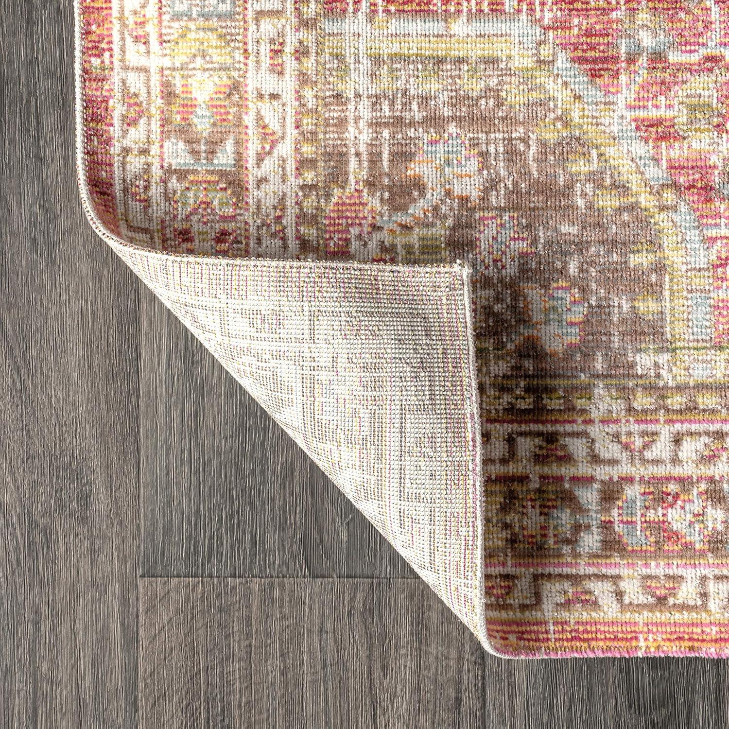 image:imageJONATHAN Y Petras Modern Ornate Medallion GrayBrown Indoor Area Rug 5x8 Transitional Traditional EasyCleaning for Living Room Bedroom Kitchen Pet Friendly NonShedding MDP307A5Brown