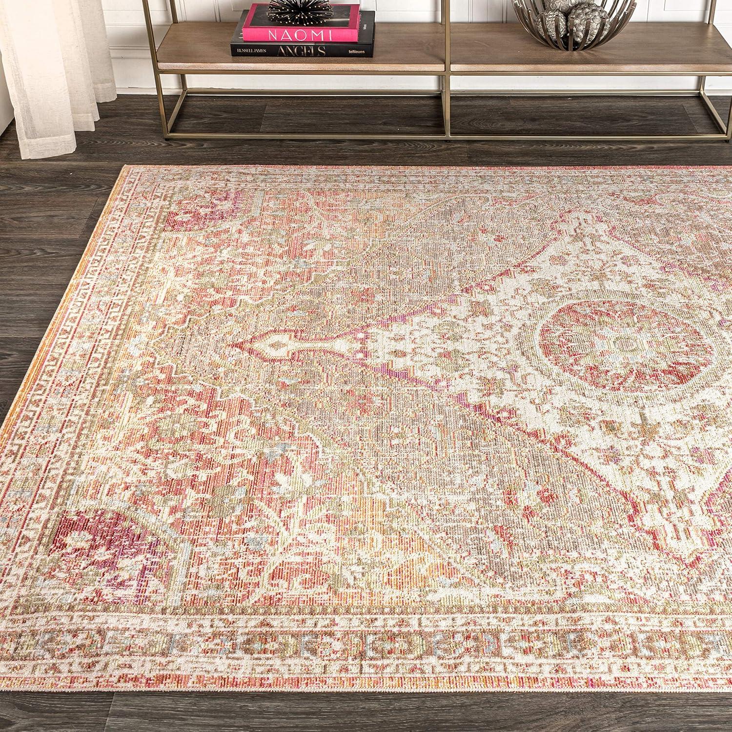 image:imageJONATHAN Y Petras Modern Ornate Medallion GrayBrown Indoor Area Rug 5x8 Transitional Traditional EasyCleaning for Living Room Bedroom Kitchen Pet Friendly NonShedding MDP307A5Brown