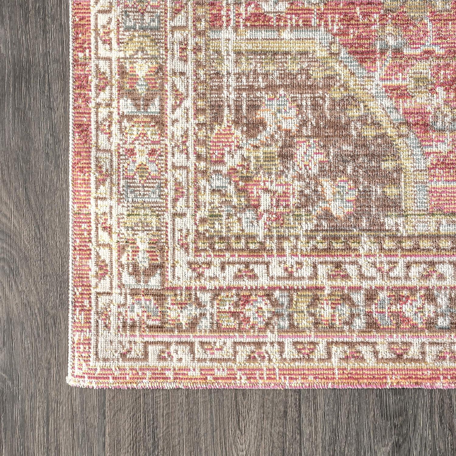 image:imageJONATHAN Y Petras Modern Ornate Medallion GrayBrown Indoor Area Rug 5x8 Transitional Traditional EasyCleaning for Living Room Bedroom Kitchen Pet Friendly NonShedding MDP307A5Brown