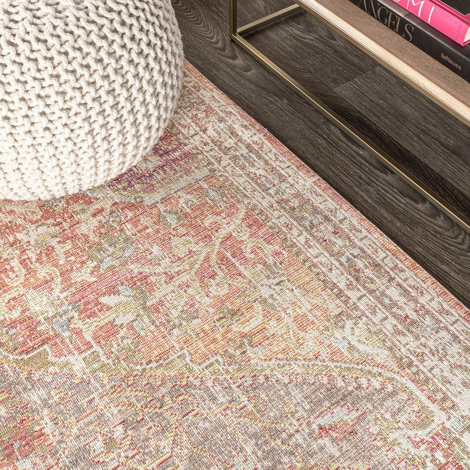 image:imageJONATHAN Y Petras Modern Ornate Medallion GrayBrown Indoor Area Rug 5x8 Transitional Traditional EasyCleaning for Living Room Bedroom Kitchen Pet Friendly NonShedding MDP307A5Brown