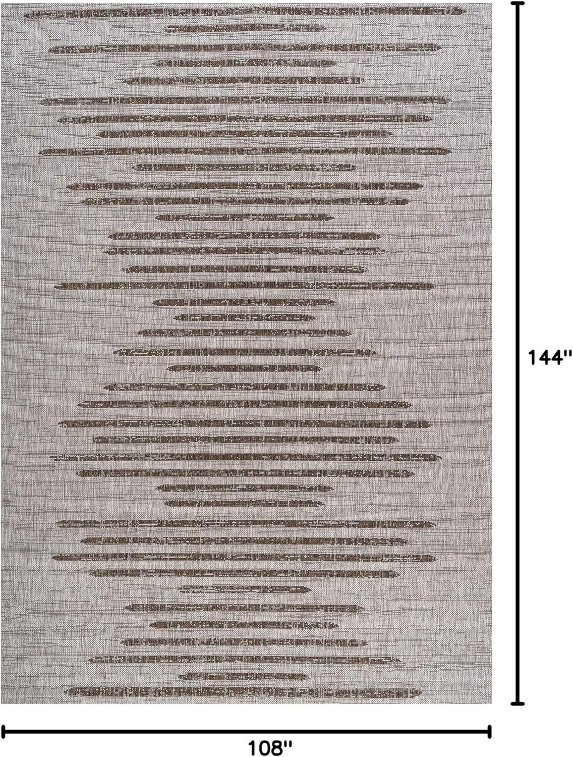image:imageJONATHAN Y Stripe Geometric Indoor Outdoor Runner Rug 2X10 BeigeBrown Zolak Berber for Backyard Patio Porch EasyCleaning High Traffic PetFriendly NonShedding SMB124A210BeigeBrown