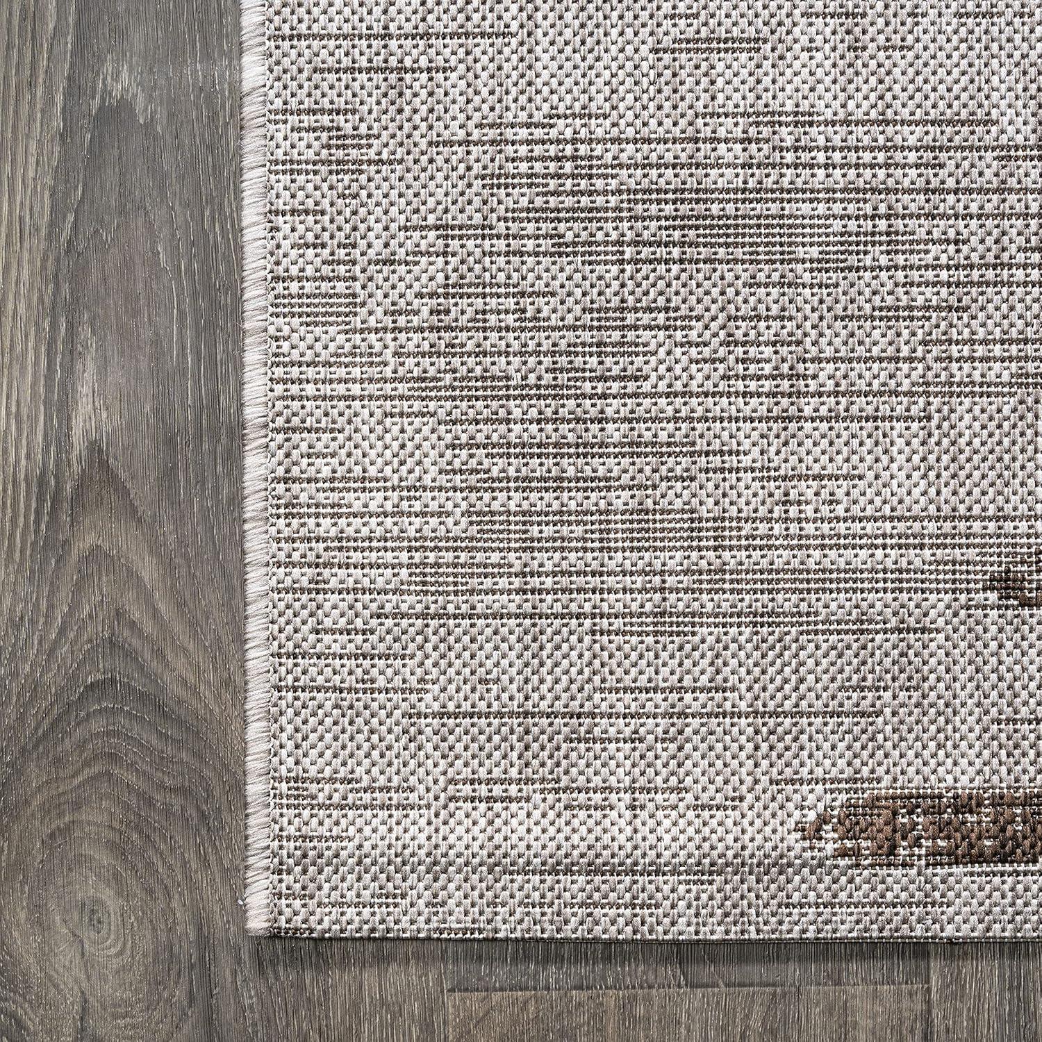 image:imageJONATHAN Y Stripe Geometric Indoor Outdoor Runner Rug 2X10 BeigeBrown Zolak Berber for Backyard Patio Porch EasyCleaning High Traffic PetFriendly NonShedding SMB124A210BeigeBrown