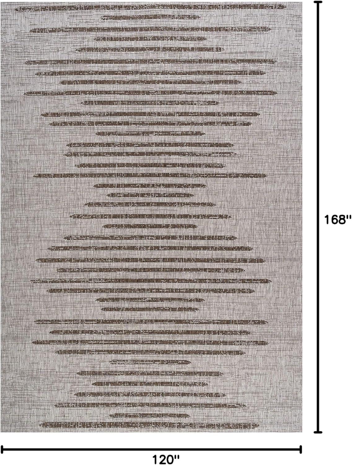 image:imageJONATHAN Y Stripe Geometric Indoor Outdoor Runner Rug 2X10 BeigeBrown Zolak Berber for Backyard Patio Porch EasyCleaning High Traffic PetFriendly NonShedding SMB124A210BeigeBrown
