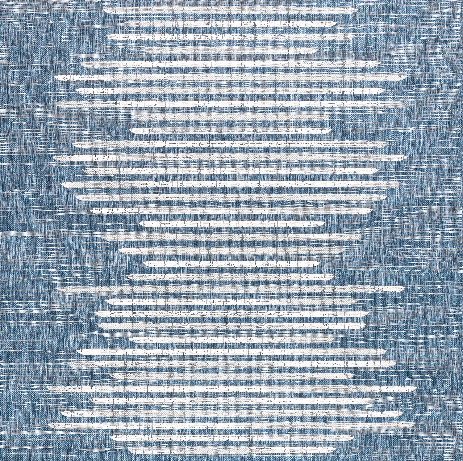 image:imageJONATHAN Y Stripe Geometric Indoor Outdoor Runner Rug 2X10 BeigeBrown Zolak Berber for Backyard Patio Porch EasyCleaning High Traffic PetFriendly NonShedding SMB124A210BlueIvory