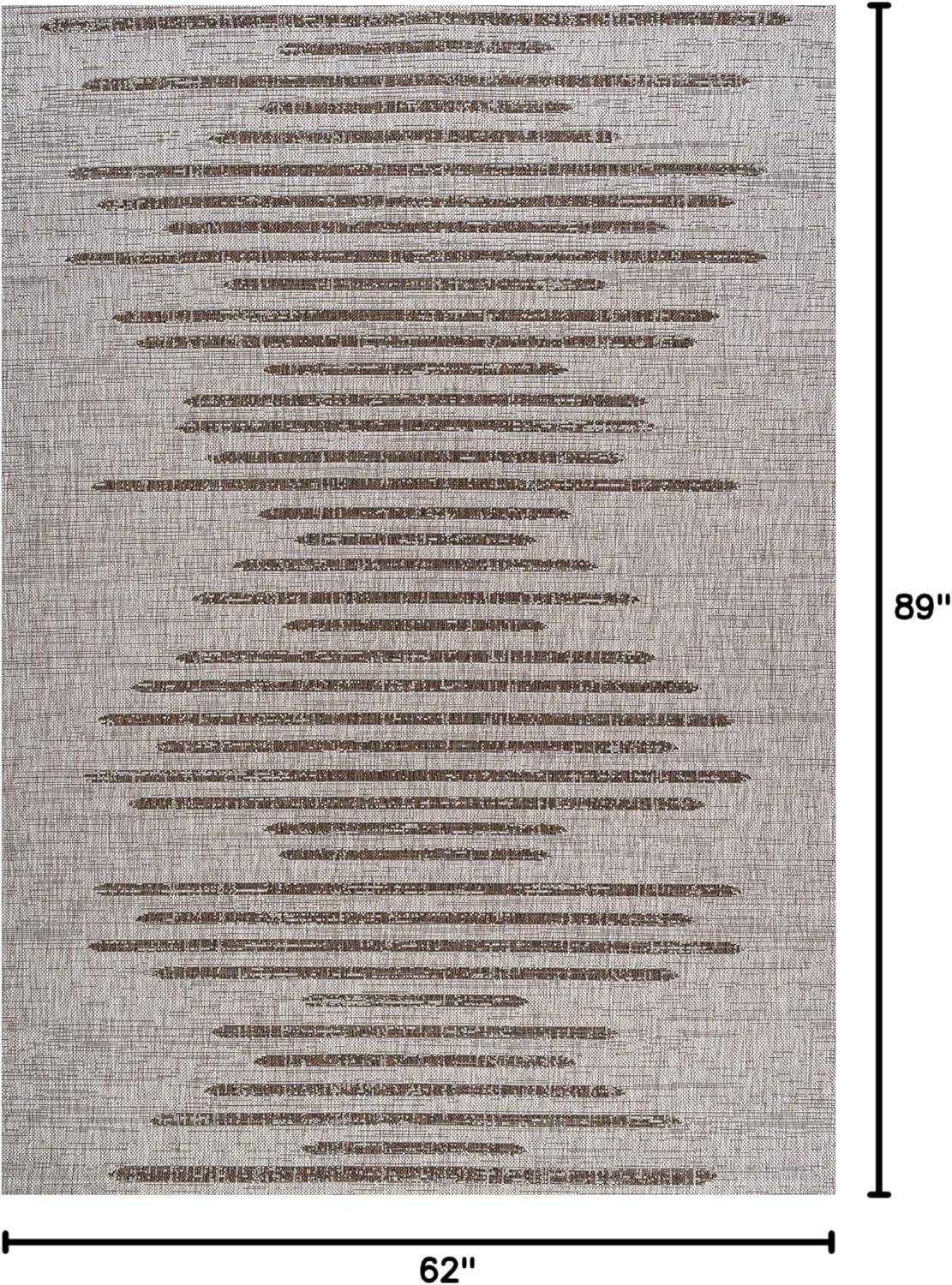 image:imageJONATHAN Y Stripe Geometric Indoor Outdoor Runner Rug 2X10 BeigeBrown Zolak Berber for Backyard Patio Porch EasyCleaning High Traffic PetFriendly NonShedding SMB124A210BeigeBrown