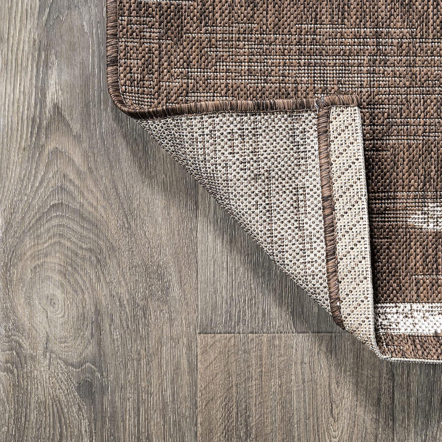 image:imageJONATHAN Y Stripe Geometric Indoor Outdoor Runner Rug 2X10 BeigeBrown Zolak Berber for Backyard Patio Porch EasyCleaning High Traffic PetFriendly NonShedding SMB124A210BrownBeige