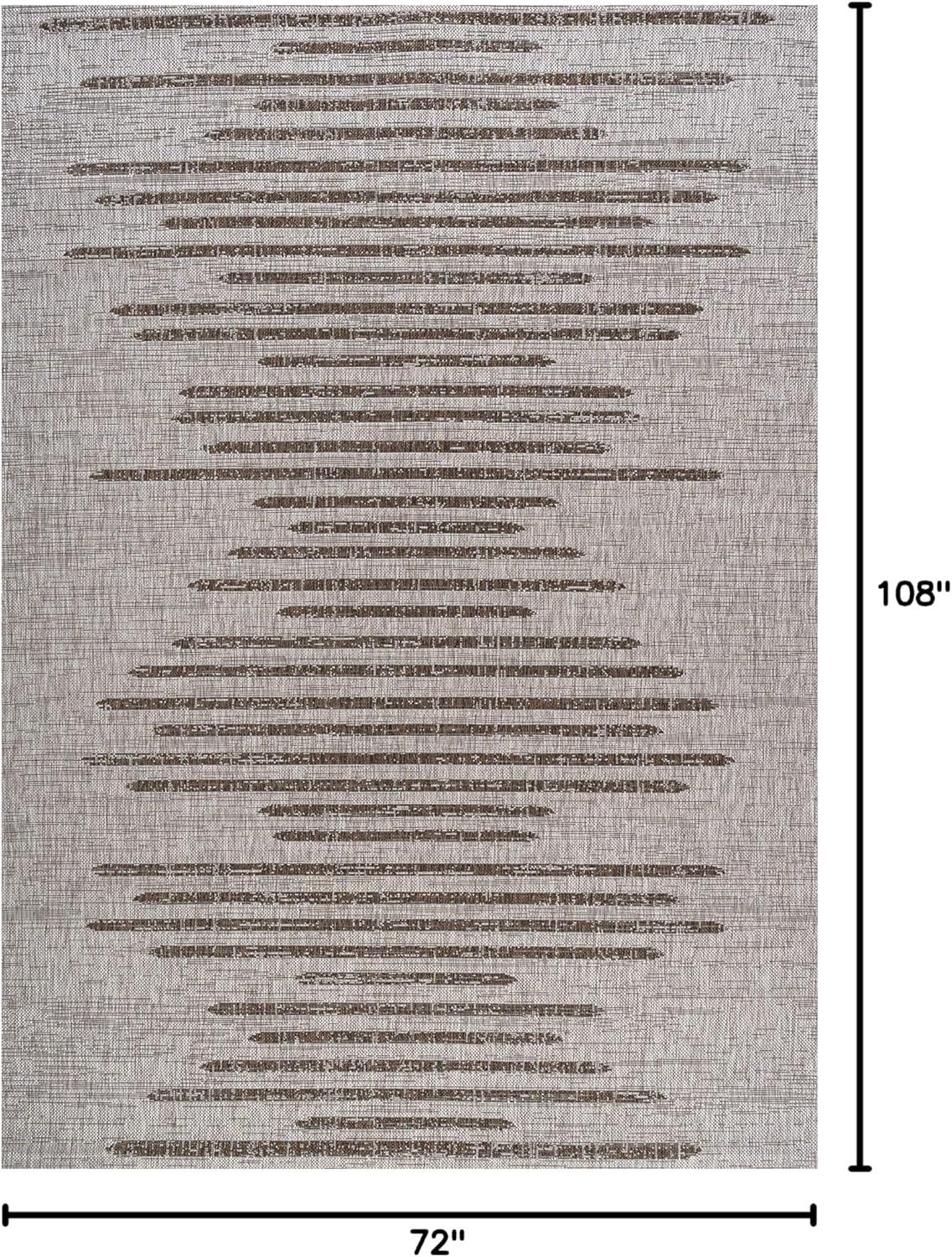 image:imageJONATHAN Y Stripe Geometric Indoor Outdoor Runner Rug 2X10 BeigeBrown Zolak Berber for Backyard Patio Porch EasyCleaning High Traffic PetFriendly NonShedding SMB124A210BeigeBrown