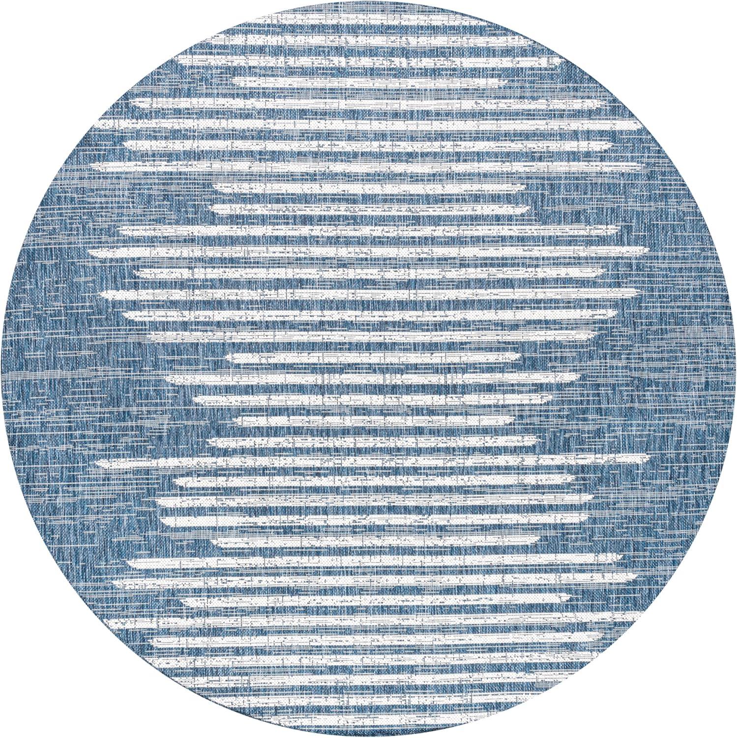 image:imageJONATHAN Y Stripe Geometric Indoor Outdoor Runner Rug 2X10 BeigeBrown Zolak Berber for Backyard Patio Porch EasyCleaning High Traffic PetFriendly NonShedding SMB124A210BlueIvory