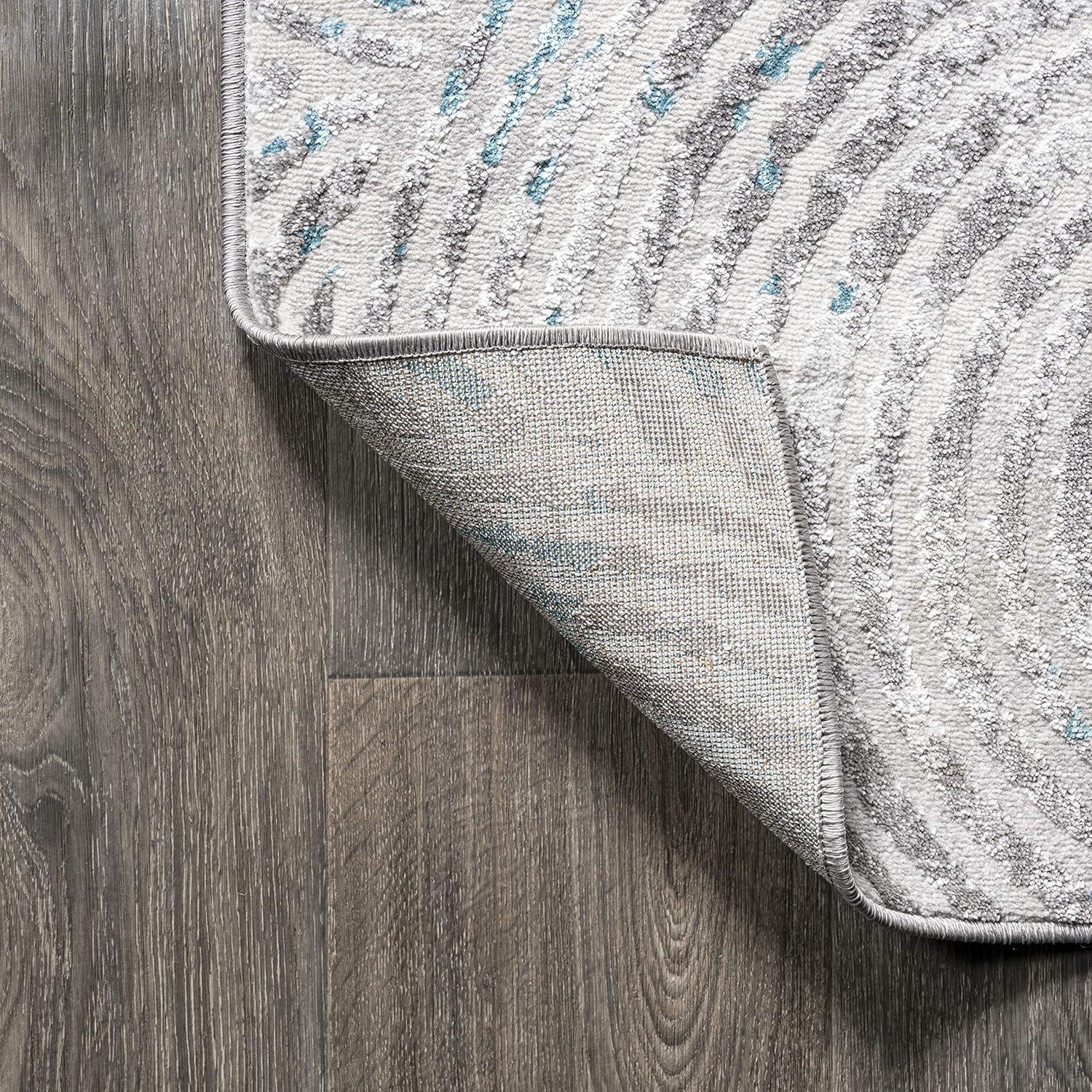 image:imageJONATHAN Y Timeworn Abstract GrayTurquoise Runner Rug 2X8 ft Modern for Living Room Bedroom Kitchen Office EasyCleaning High Traffic PetFriendly NonShedding SOR205A28211 x 5 Rectangular