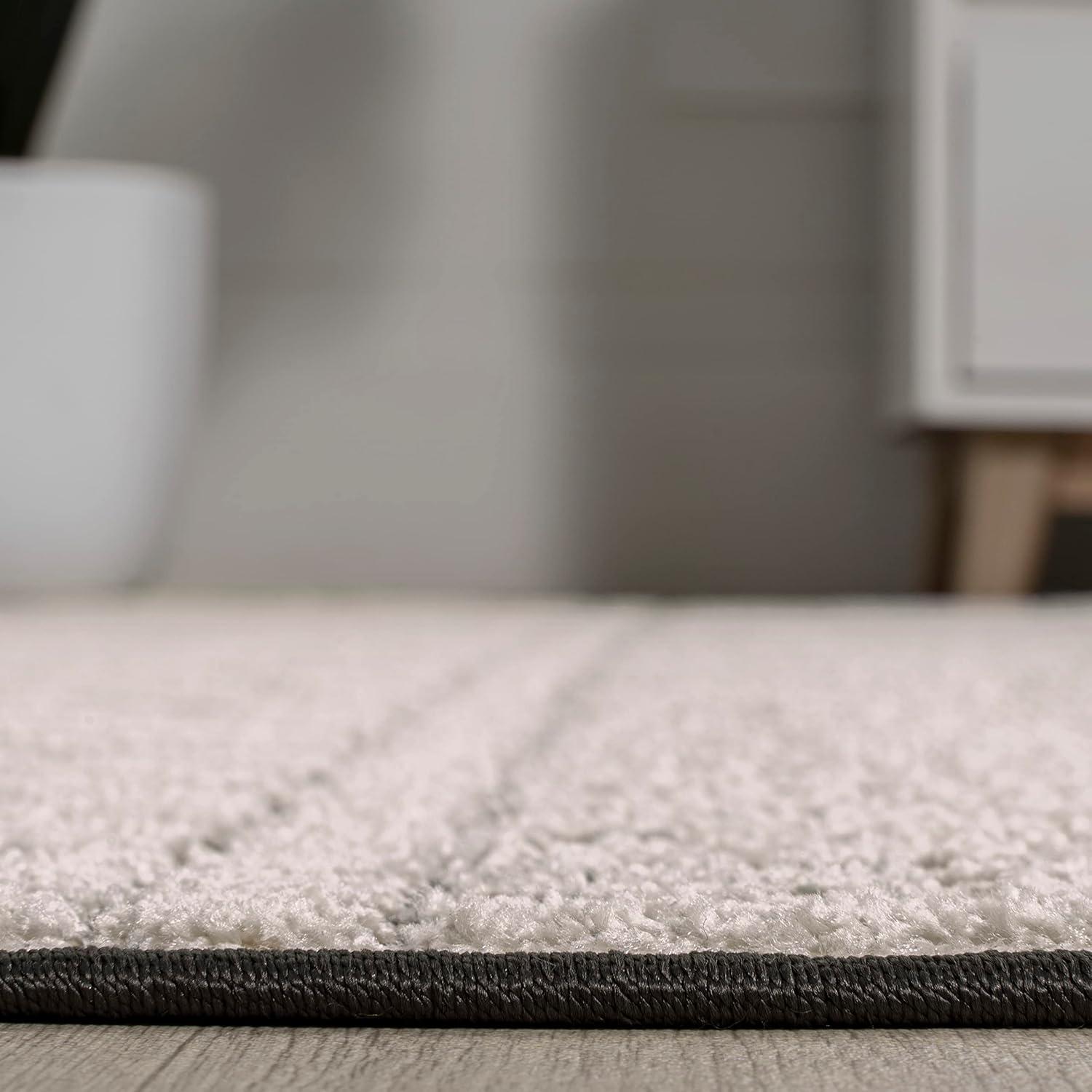image:imageJONATHAN Y Trellis Geometric Indoor Outdoor Area Rug 5X8 BeigeGray Ormond HighLow Modern for Backyard Patio Porch EasyCleaning High Traffic PetFriendly NonShedding SBH109C5CreamBlack