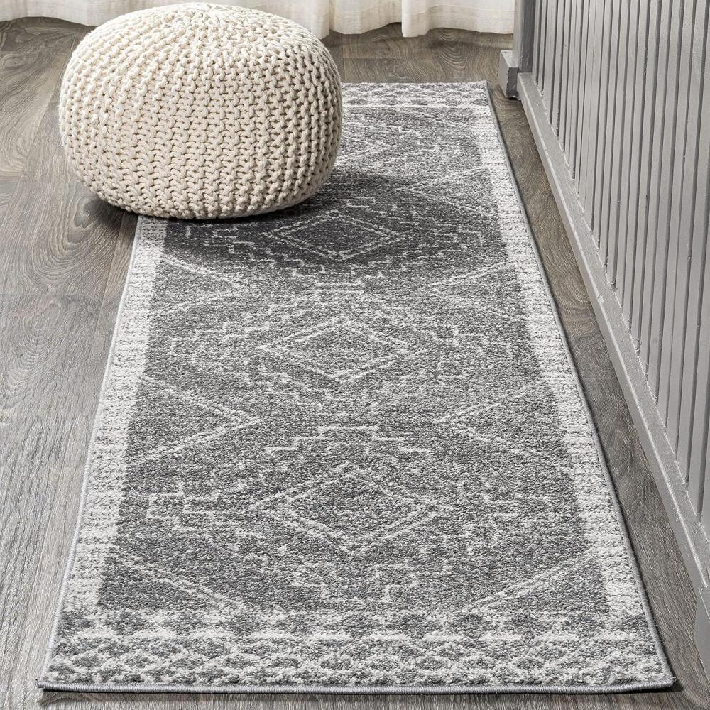 image:imageJONATHAN Y Amir Moroccan Beni Souk GrayCream 4x4 Square Indoor Area Rug Bohemian Scandinavian EasyCleaning for Living Room Bedroom Kitchen Pet Friendly NonShedding MOH200C4SQGrayCream