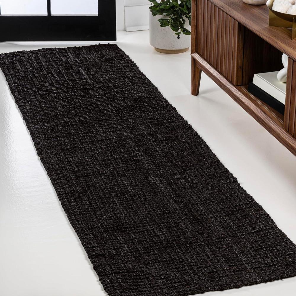 image:imageJONATHAN Y Pata Hand Woven Chunky Jute Brown Indoor Area Rug 5x8 Bohemian Rustic Cottage EasyCleaning for Living Room Bedroom Kitchen NonShedding NRF102G5Black