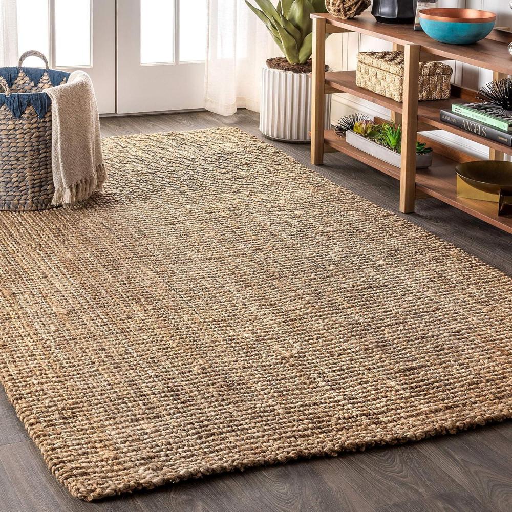 image:imageJONATHAN Y Pata Hand Woven Chunky Jute Brown Indoor Area Rug 5x8 Bohemian Rustic Cottage EasyCleaning for Living Room Bedroom Kitchen NonShedding NRF102G5Natural